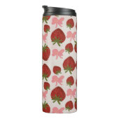 Erdbeeren und Schleifen Thermal Tumbler Thermosbecher (Nach rechts gedreht)