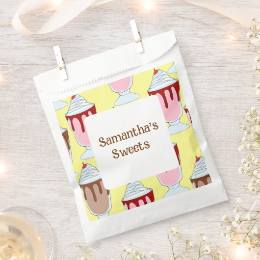 Erdbeeren und Schokolade Geschenktütchen (Ausgeschnitten)