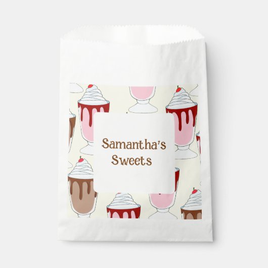 Erdbeeren und Schokolade Geschenktütchen (Vorderseite)