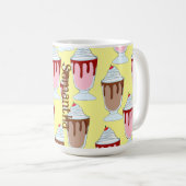 Erdbeeren und Schokolade Kaffeetasse (VorderseiteRechts)