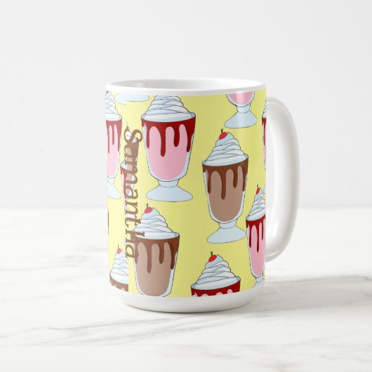 Erdbeeren und Schokolade Kaffeetasse (VorderseiteRechts)