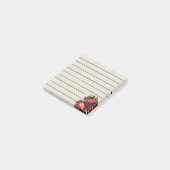 Erdbeeren und Schokolade (Linien) Post-it Klebezettel (angewinkelt)