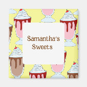 Erdbeeren und Schokolade Magnet (Vorne)