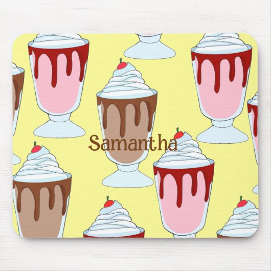 Erdbeeren und Schokolade Mousepad (Vorne)