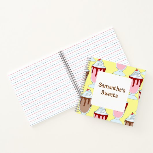 Erdbeeren und Schokolade Notizblock (Innenseite)