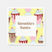 Erdbeeren und Schokolade Serviette (Vorderseite)