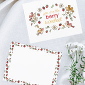 Erdbeeren und Vögel Berry Sweetest Postkarte