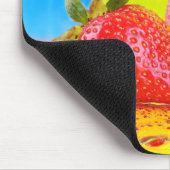 Erdbeeren und Wassertropfen Mousepad (Ecke)