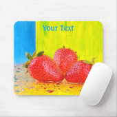 Erdbeeren und Wassertropfen Mousepad (Mit Mouse)