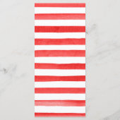 Erdbeeren und weiße Blume Hochzeiten Menükarte (Rückseite)