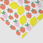 Erdbeeren und Zitronenpapier Seidenpapier (Ausschnitt)