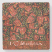 Erdbeeren Untersetzer (Vorderseite)