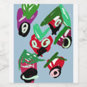 Erdbeeren Valentine Weinetikett (Einzelnes Label)