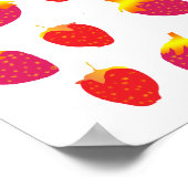 Erdbeeren Vector Zeichnend Poster (Ecke)