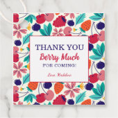 Erdbeeren Vielen Dank Berry Much Baby Dusche Geschenkanhänger (Vorderseite)