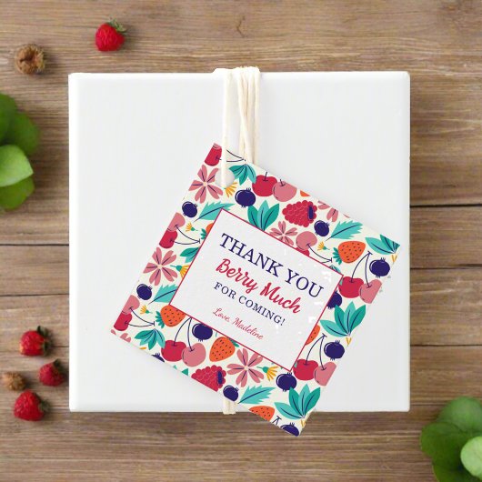 Erdbeeren Vielen Dank Berry Much Baby Dusche Geschenkanhänger