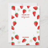 Erdbeeren Vielen Dank Berry Much Strawberry Thema Dankeskarte (Vorderseite)