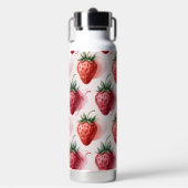 Erdbeeren Vintage Boho Sommer Picknick Trinkflasche (Vorderseite)