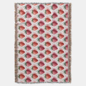 Erdbeeren Vintage Boho Traumlandschaft Botanisch Decke (Vorderseite Vertikal)
