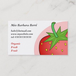 Erdbeeren Visitenkarte