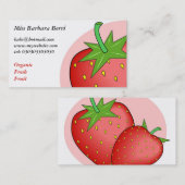 Erdbeeren Visitenkarte (Vorne/Hinten)