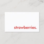 Erdbeeren. Visitenkarte (Vorderseite)