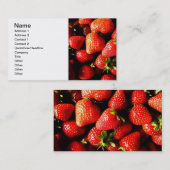Erdbeeren Visitenkarte (Vorne/Hinten)