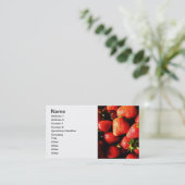 Erdbeeren Visitenkarte (Stehend Vorderseite)