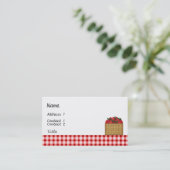 Erdbeeren-Visitenkarte Visitenkarte (Stehend Vorderseite)