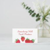 Erdbeeren-Visitenkarte Visitenkarte (Stehend Vorderseite)