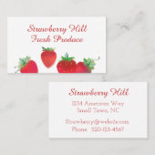 Erdbeeren-Visitenkarte Visitenkarte (Vorne/Hinten)