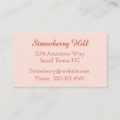 Erdbeeren-Visitenkarte Visitenkarte (Rückseite)