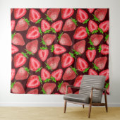 Erdbeeren Wandteppich (Beispiel (Horizontal))