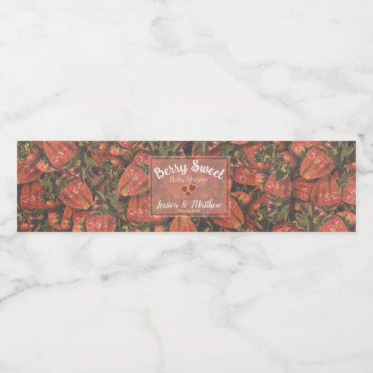 Erdbeeren Wasser Flaschen Etiketten (Einzelnes Label)