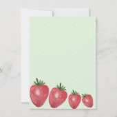 Erdbeeren Wasserfarbe Handgestrichen auf Minze (Rückseite)