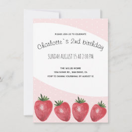 Erdbeeren Wasserfarbe Handgestrichen auf Roush Ankündigung