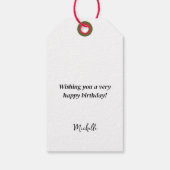 Erdbeeren Wasserfarbe Handgestrichen auf Roush Geschenkanhänger (Rückseite)