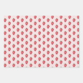Erdbeeren Wasserfarbe Handgestrichen auf Roush Geschenkpapier Set (Vorderseite 3)