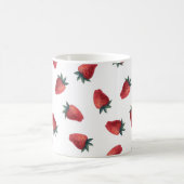 Erdbeeren Wasserfarbe: Spielbares nahtloses Muster Kaffeetasse (Mittel)