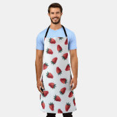 Erdbeeren Wasserfarbe: Spielbares nahtloses Muster Schürze (Getragen)