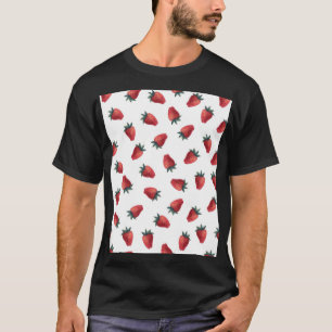 Erdbeeren Wasserfarbe: Spielbares nahtloses Muster T-Shirt