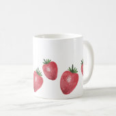 Erdbeeren Wasserfarben Handgestrichen Kaffeetasse (VorderseiteRechts)