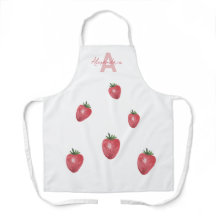 Erdbeeren Wasserfarben Handgestrichen Mit Monogram