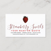 Erdbeeren-Wirbel-Visitenkarte Visitenkarte (Rückseite)