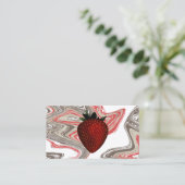 Erdbeeren-Wirbel-Visitenkarte Visitenkarte (Stehend Vorderseite)