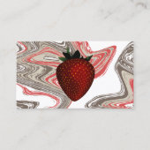 Erdbeeren-Wirbel-Visitenkarte Visitenkarte (Vorderseite)