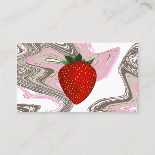 Erdbeeren-Wirbel-Visitenkarte Visitenkarte (Vorderseite)