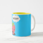 Erdbeeren (WTF?) Zweifarbige Tasse (VorderseiteRechts)