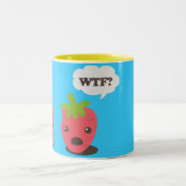 Erdbeeren (WTF?) Zweifarbige Tasse (Mittel)
