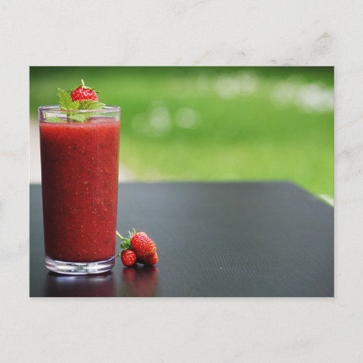 Erdbeeren wunderbar postkarte (Vorderseite)